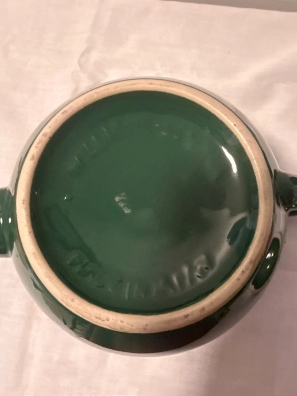 Williams Sonoma Dark Green Ceramic Teapot with Removable Infuser